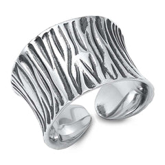 Sterling Silver Oxidized Plain Ring