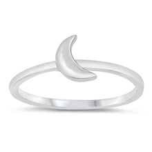 Load image into Gallery viewer, Sterling Silver Polished Crescent Moon Ring