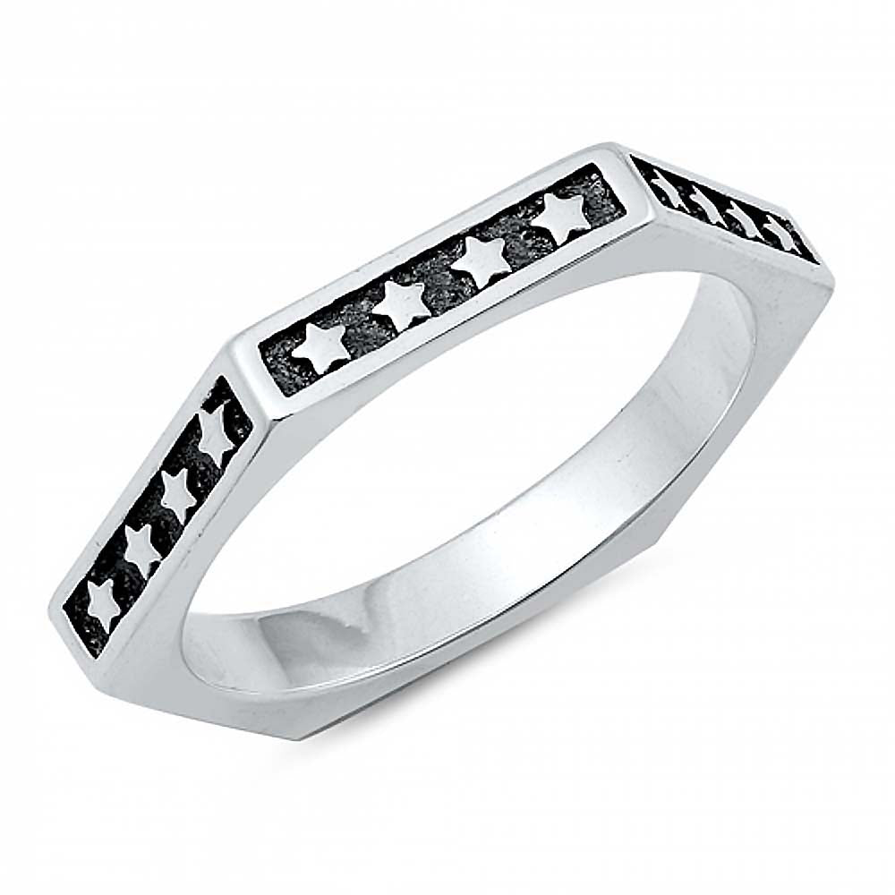 Sterling Silver Stars Ring