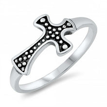 Load image into Gallery viewer, Sterling Silver Cross Ring