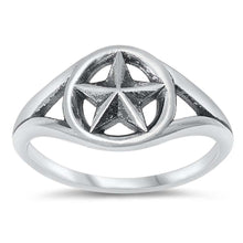 Load image into Gallery viewer, Sterling Silver Oxidized Star Ring