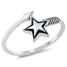 Load image into Gallery viewer, Sterling Silver Oxidized Star Ring