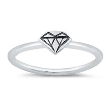 Load image into Gallery viewer, Sterling Silver High Polish Diamond Ring