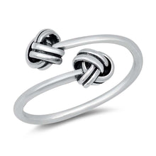 Load image into Gallery viewer, Sterling Silver Oxidized Knots Ring