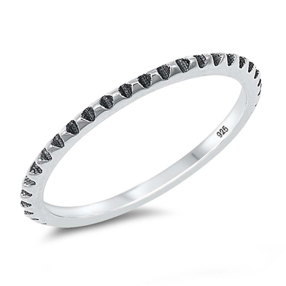 Sterling Silver Oxidize Plain Ring