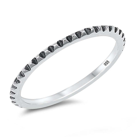 Sterling Silver Oxidize Plain Ring