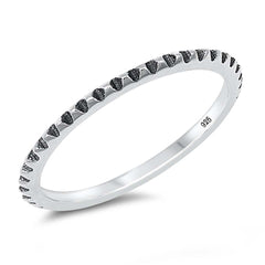 Sterling Silver Oxidize Plain Ring