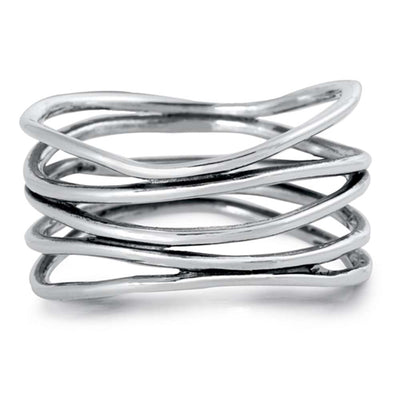 Sterling Silver Oxidized Plain Ring