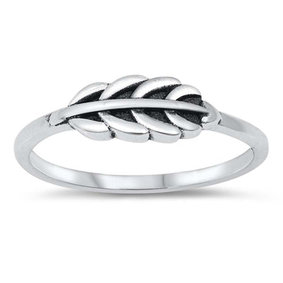 Sterling Silver Oxidized Leaf Ring