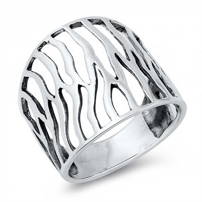 Sterling Silver Abstract Ring