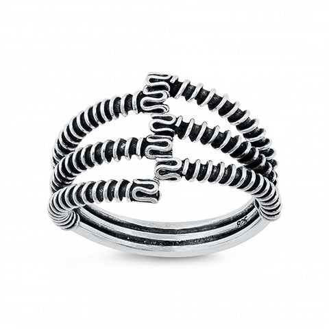 Sterling Silver Oxidized Plain Ring