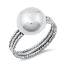 Load image into Gallery viewer, Sterling Silver Round Ring