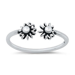 Sterling Silver Flower Ring