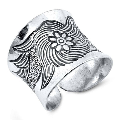 Sterling Silver Round Ring