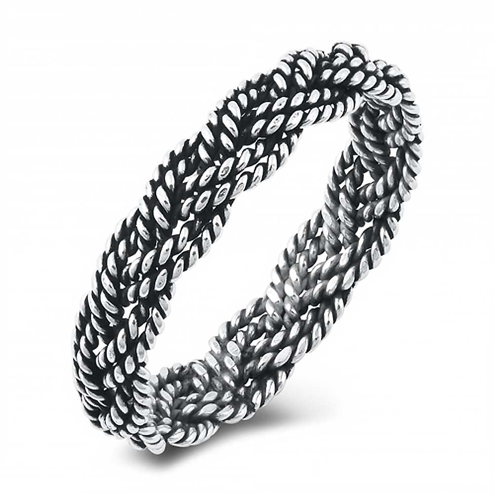 Sterling Silver Braid Twist Ring