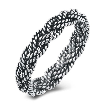 Sterling Silver Braid Twist Ring