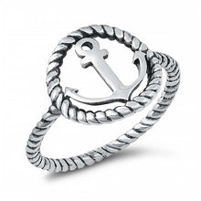 Load image into Gallery viewer, Sterling Silver Anchor Ring