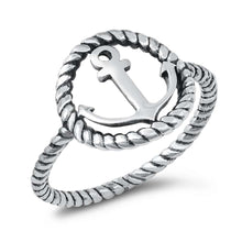 Load image into Gallery viewer, Sterling Silver Anchor Ring