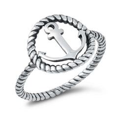 Sterling Silver Anchor Ring