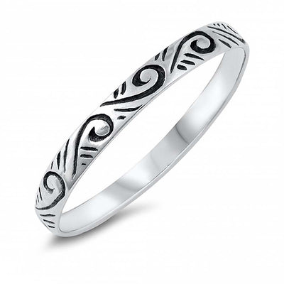Sterling Silver Round Celtic Design Ring