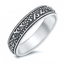 Load image into Gallery viewer, Sterling Silver Band With Design  Ring