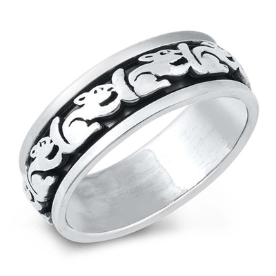 Sterling Silver Sqirrel Band  Ring