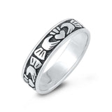 Sterling Silver Sun Oxidized Plain Ring
