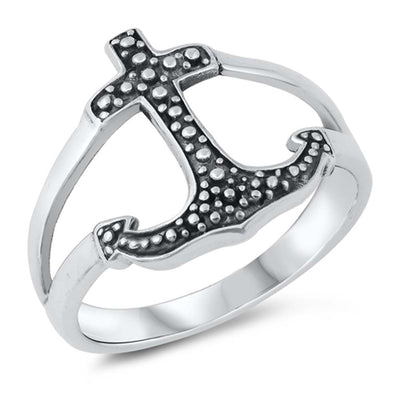 Sterling Silver Cross Oxidized Ring