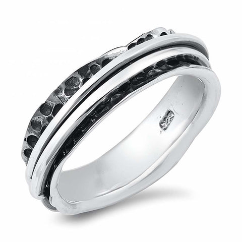 Sterling Silver Round Plain Ring