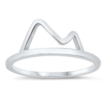Load image into Gallery viewer, Sterling Silver Rhodium Plated Mountain Ring