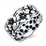 Sterling Silver Flowers Ring