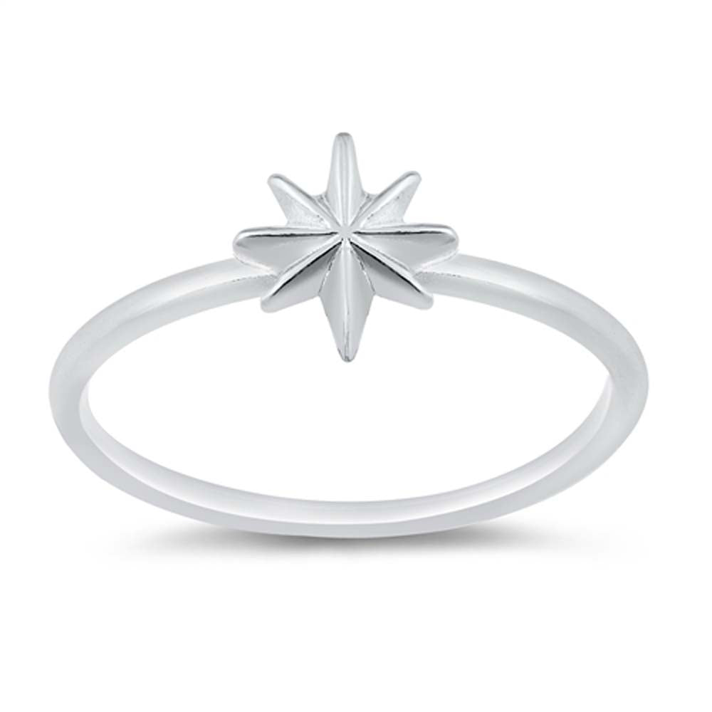 Sterling Silver High Polish Twinkle Stars Ring