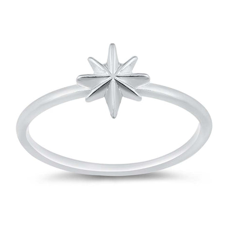 Sterling Silver High Polish Twinkle Stars Ring