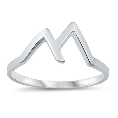Sterling Silver High Polish Mountains Ring
