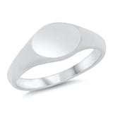 Sterling Silver High Polish Plain Ring