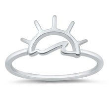 Load image into Gallery viewer, Sterling Silver High Polish Waves At Sunset Ring