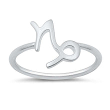 Load image into Gallery viewer, Sterling Silver High Polish Zodiac Capricorn Ring