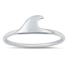 Load image into Gallery viewer, Sterling Silver Rhodium Plated Wave Ring