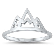 Load image into Gallery viewer, Sterling Silver Rhodium Plated Mountains Ring