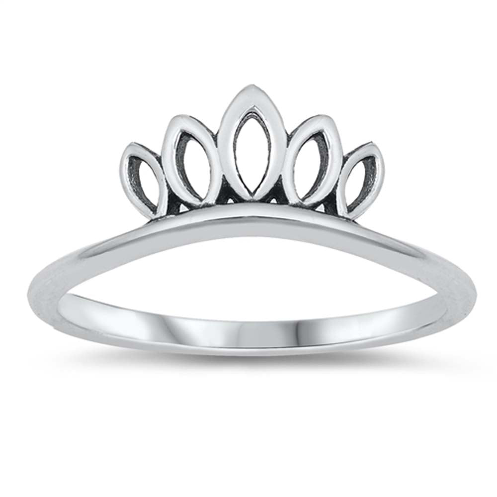 Sterling Silver Oxidized Tiara Ring