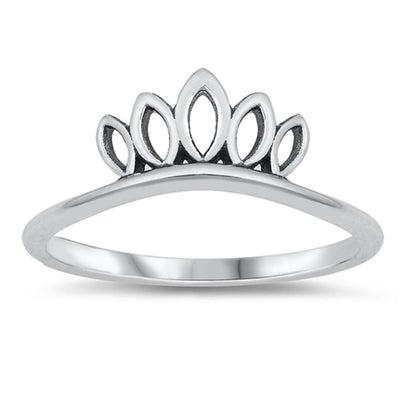 Sterling Silver Oxidized Tiara Ring