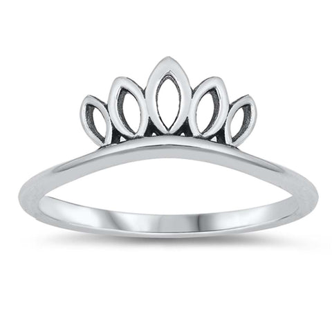 Sterling Silver Oxidized Tiara Ring