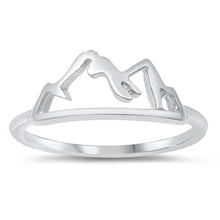 Load image into Gallery viewer, Sterling Silver Rhodium Plated Mountains Ring