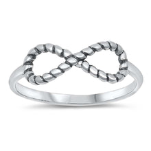Load image into Gallery viewer, Sterling Silver Oxidized Infinity Ring