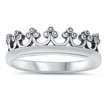 Load image into Gallery viewer, Sterling Silver Oxidized Crown Ring