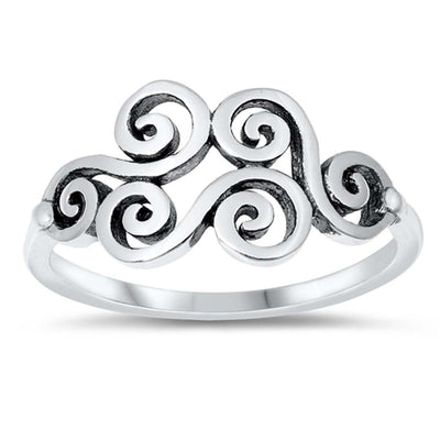 Sterling Silver Oxidized Celtic Ring