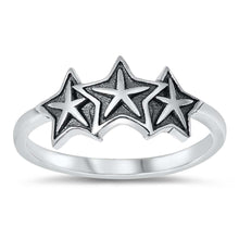 Load image into Gallery viewer, Sterling Silver Oxidized Stars Ring