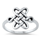 Sterling Silver Oxidized Celtic Ring
