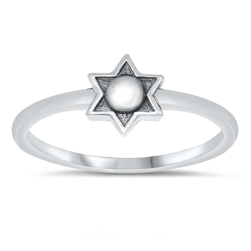 Sterling Silver Oxidized Sun Ring