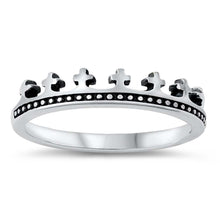 Load image into Gallery viewer, Sterling Silver Oxidized Crown Ring